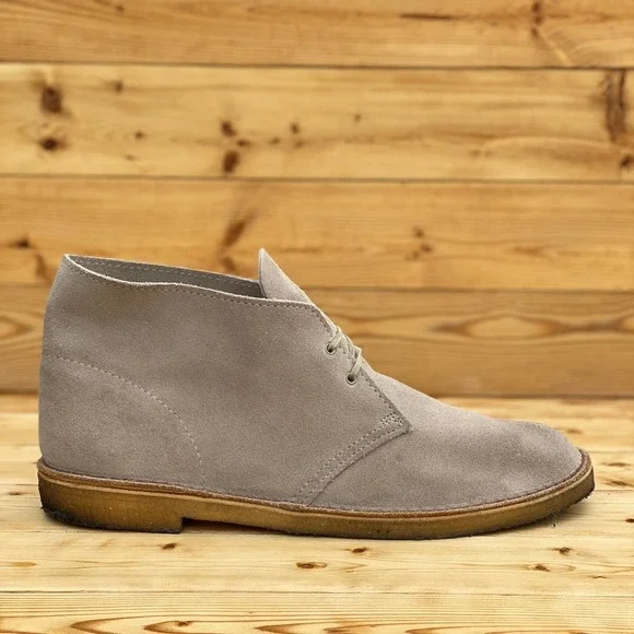 Vtg Clarks Men's Desert Suede Boots 026016 Beige Sand Size US 13 Made In England